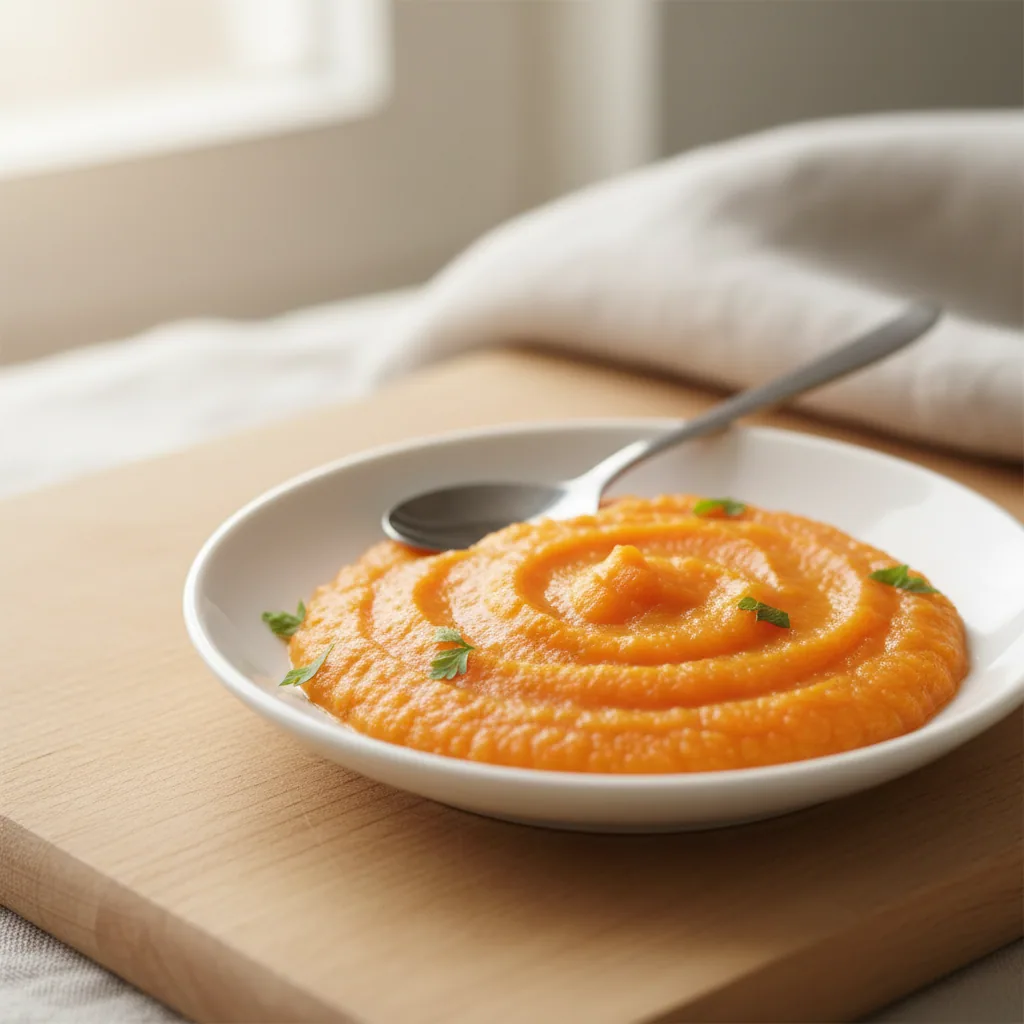 Carrot, ingredient inspiration. Follow the preparation guidance below for your baby.