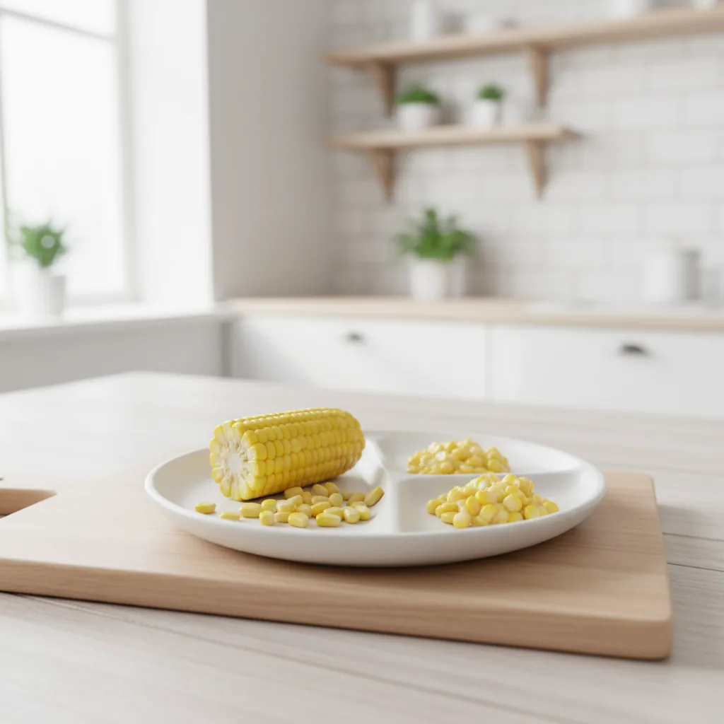 Corn, ingredient inspiration. Follow the preparation guidance below for your baby.