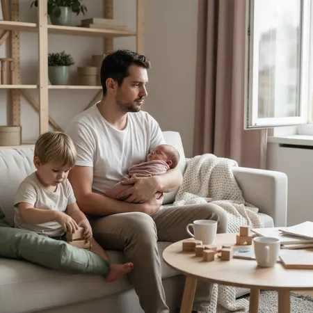 Postpartum Depression in Fathers and Partners — illustration