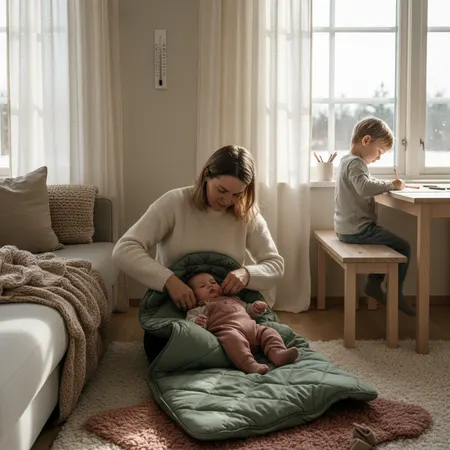 Winter with Baby: Clothing, Cold, and Cozy Moments — illustration